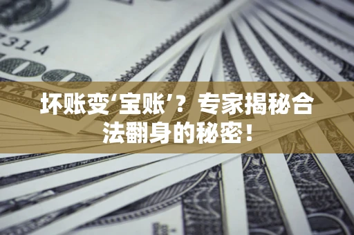 济南坏账变‘宝账’？专家揭秘合法翻身的秘密！