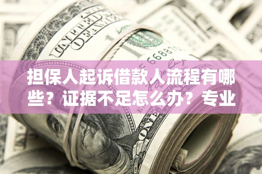 济南担保人起诉借款人流程有哪些？证据不足怎么办？专业律师解答