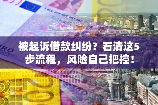 济南被起诉借款纠纷？看清这5步流程，风险自己把控！