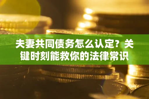 济南夫妻共同债务怎么认定？关键时刻能救你的法律常识